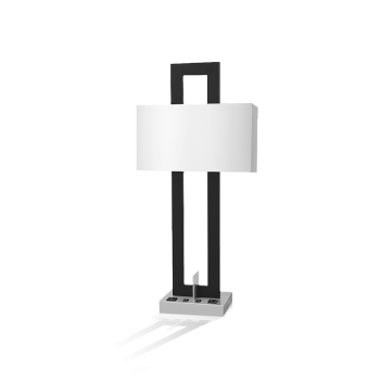 Glint Lamp Collection - Double Table Lamp with Dark Bronze Finish