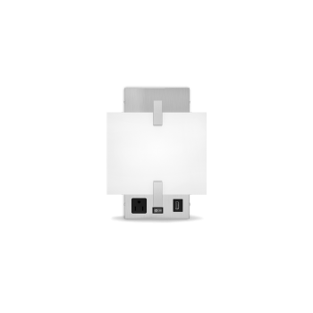 LED Cube Wall Light - Single Headboard with Brushed Nickel Finish