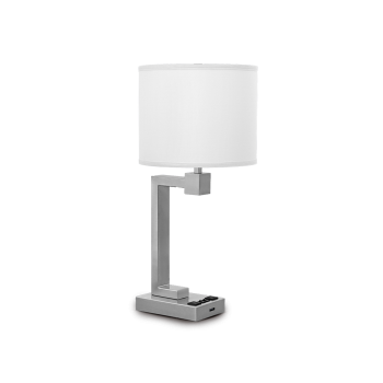 Truly Yours Collection - Double Table Lamp with Brushed Nickel Finish