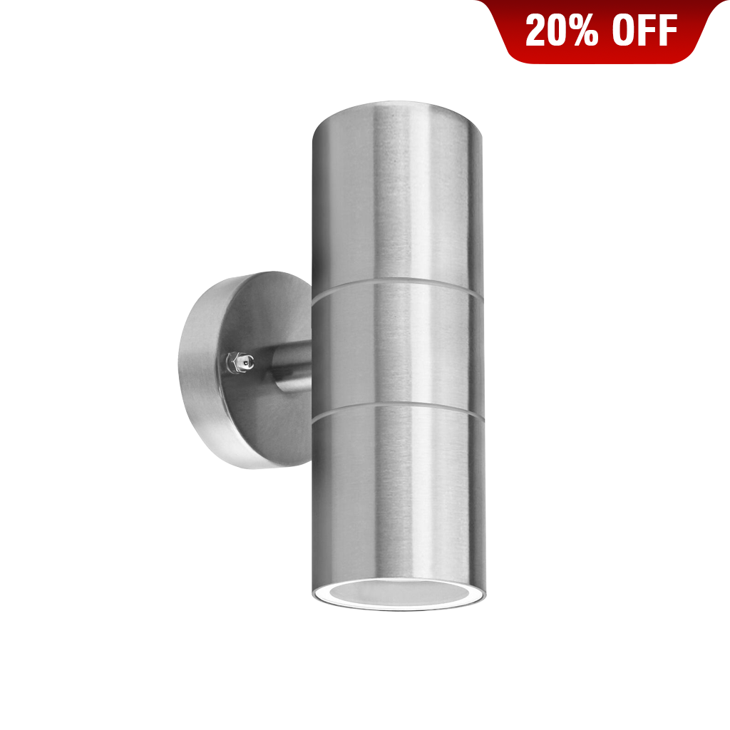 UP and DOWN Wall Mounted Lamp Outside or Indoor Light Stainless Steel IP44 